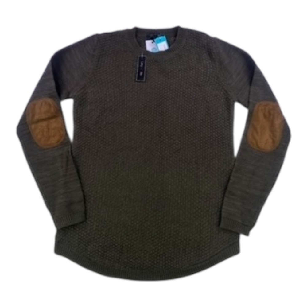 Lety & Me Brown Knit Crewneck Sweater XS NWT